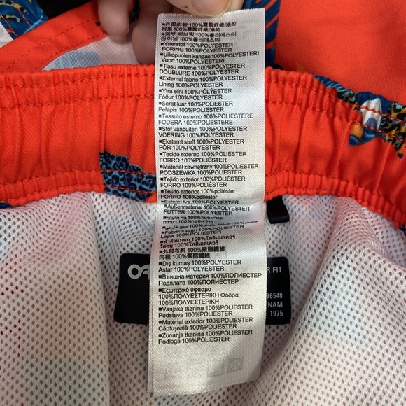 Men’s Oakley Tropical Orange Toucan Swim Trunks. Size Large - 5 inch inseam. - Picture 9 of 15